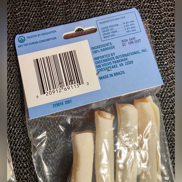 Rawhide Rolls 4pc Natural 5in Dog Chews 2 Pack - Picture 2 of 2